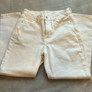 White Old navy high rise O.G. Straight leg Jean
